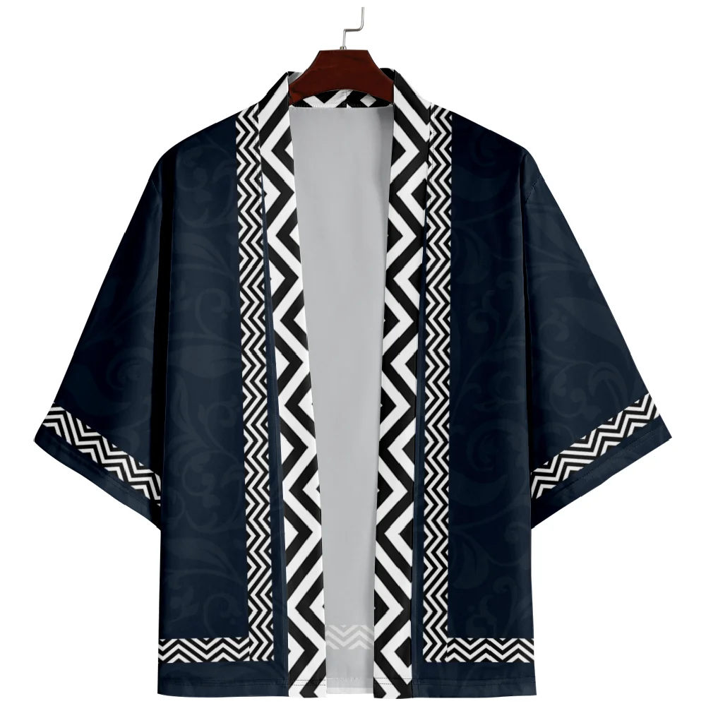 New Design Samurai Traditional Navy Blue Kimono 2025 Japanese Women Men Beach Cardigan Yukata Fashion Cosplay Haori Shirts Top