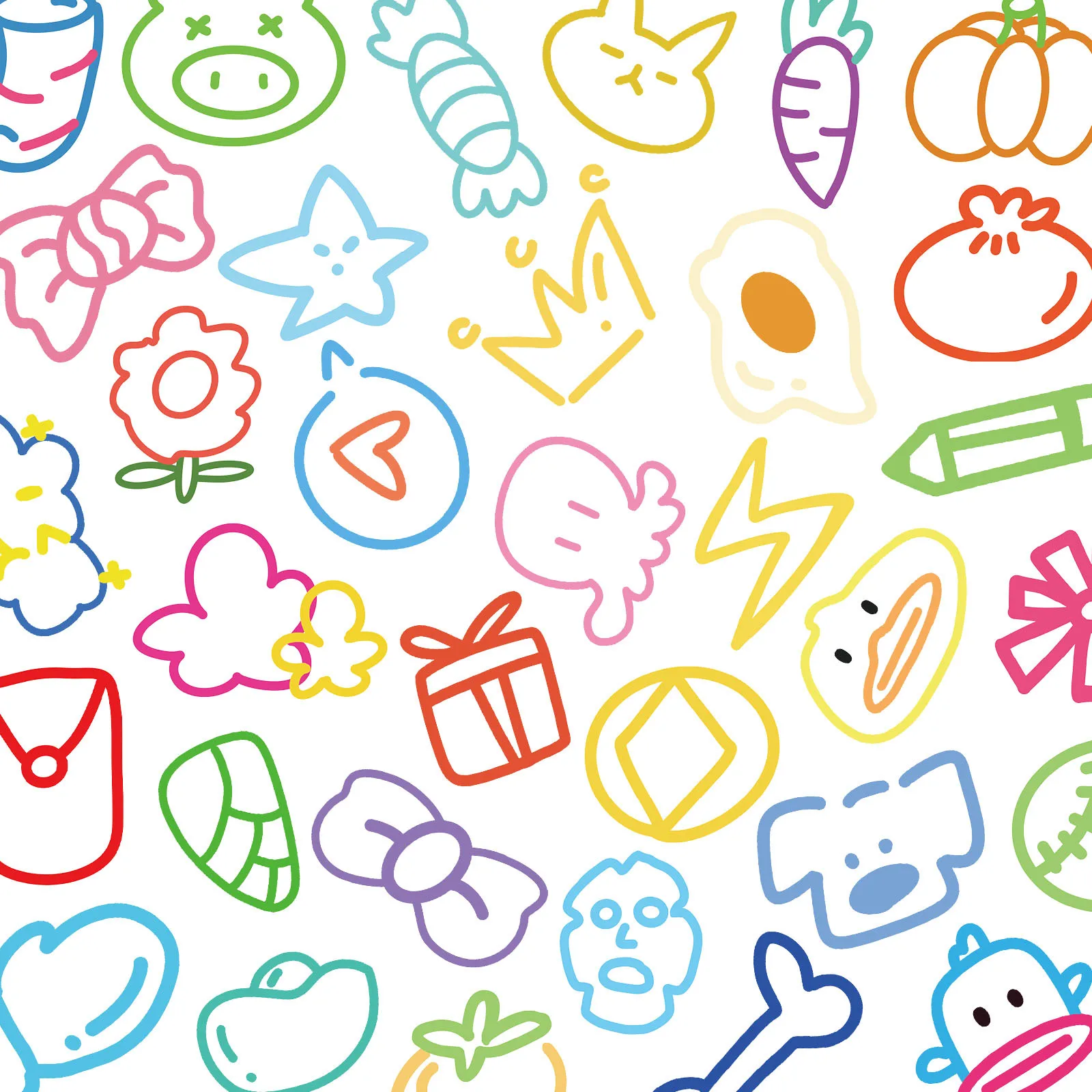 60 قطعة من ملصقات العناصر الشفافة المصنوعة من مادة PET النقية والطازجة #5