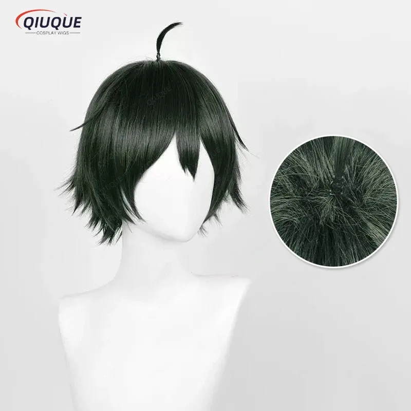 

2025 yiyi Tadashi Yamaguchi Короткие темно-зеленые термостойкие синтетические волосы Аниме Косплей Парики + Кепка для парика
