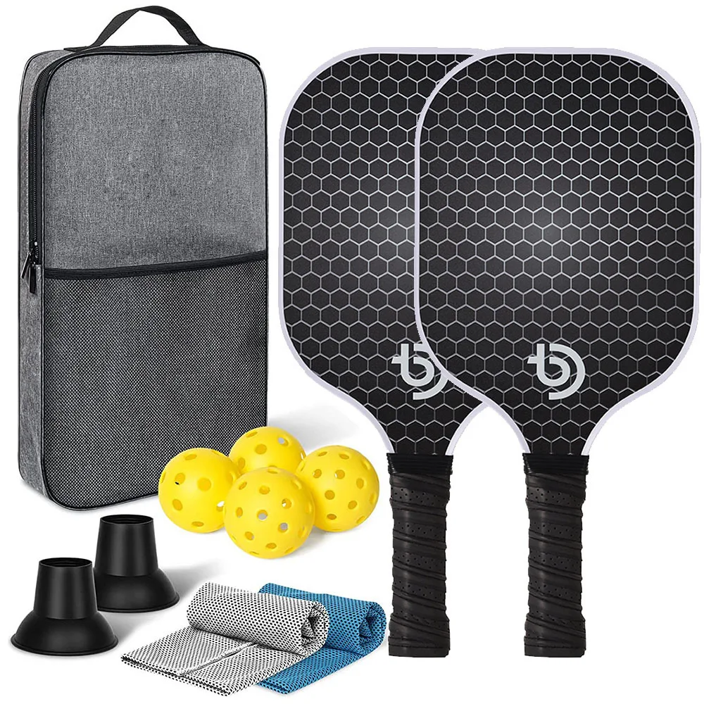 USAPA-fibra de carbono Pickleball Paddle para a escola, fibra de vidro, Honeycomb, certificado, alta qualidade, novo, 2024