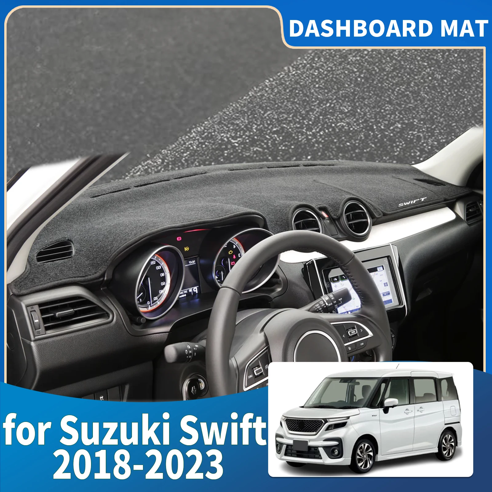 

fit for Suzuki Swift 2018 2019 2020 2021-2023 Dashmat Dashboard Cover Pad Protective Carpet Car Accessories DashMat Sunshade