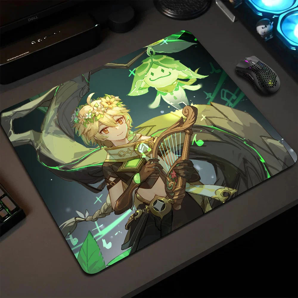 

Aether Genshin Impact Mousepad Small LockEdge Mouse Pad For Gamers Computer Desk Pad Rectangular Anti-slip Rubber