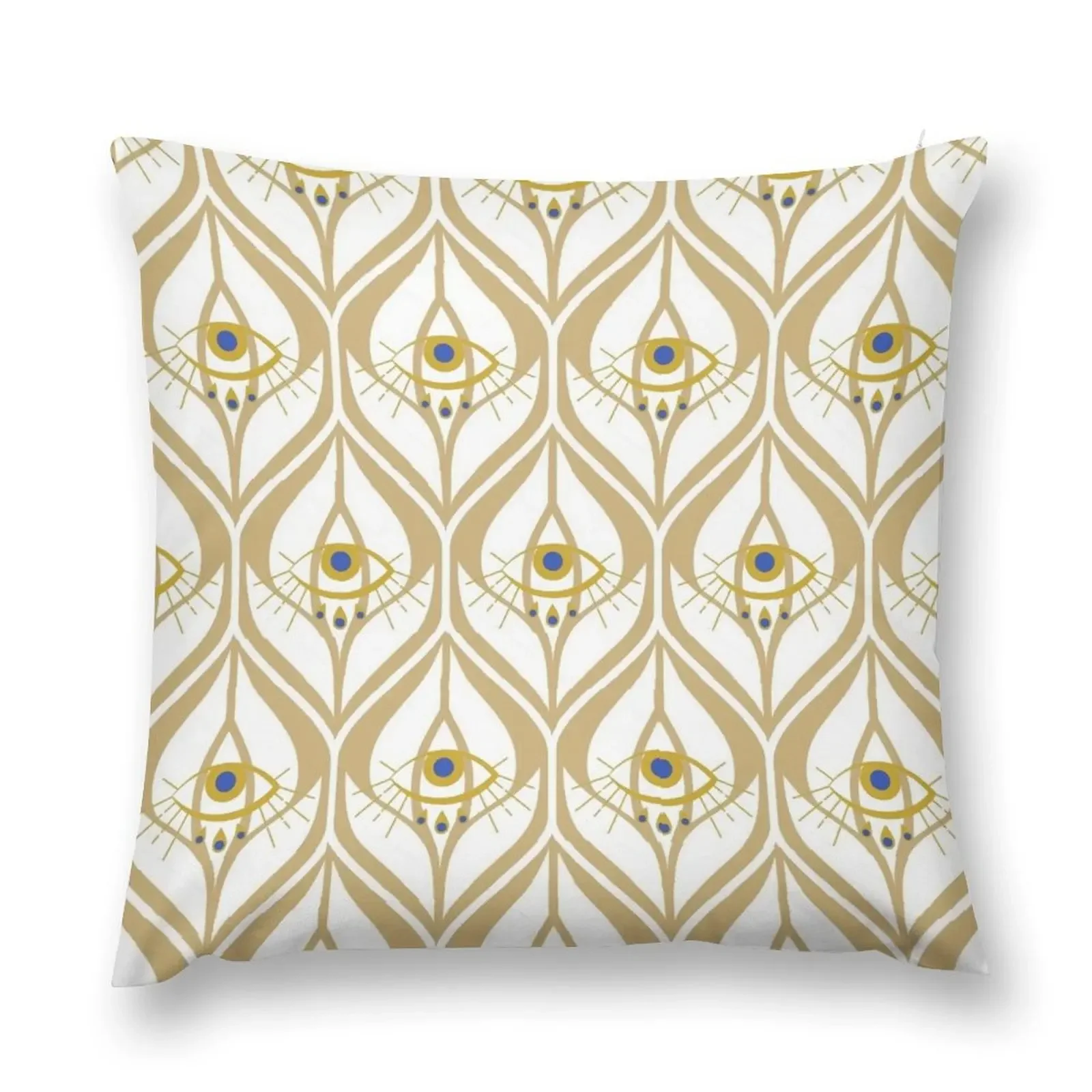 Art Deco gold tears golden BOHO eye pattern print paint egyptian lashes glamour Throw Pillow sleeping pillows pillow