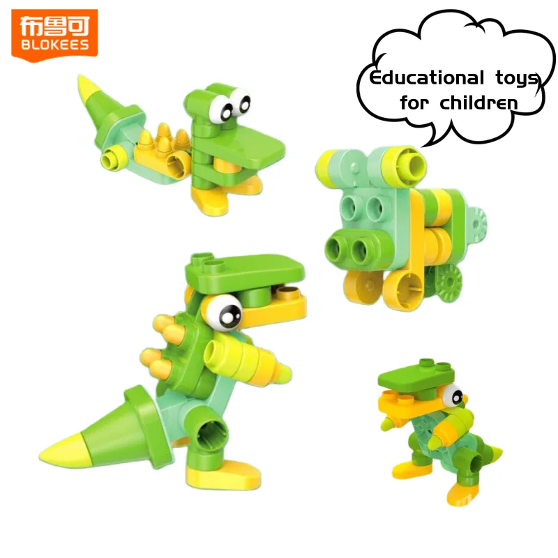 Blokees الكرتون ديناصور لعب شخصية الاطفال ألعاب تعليمية نموذج لجسم منضدية الحلي بنين بنات هدايا بالجملة