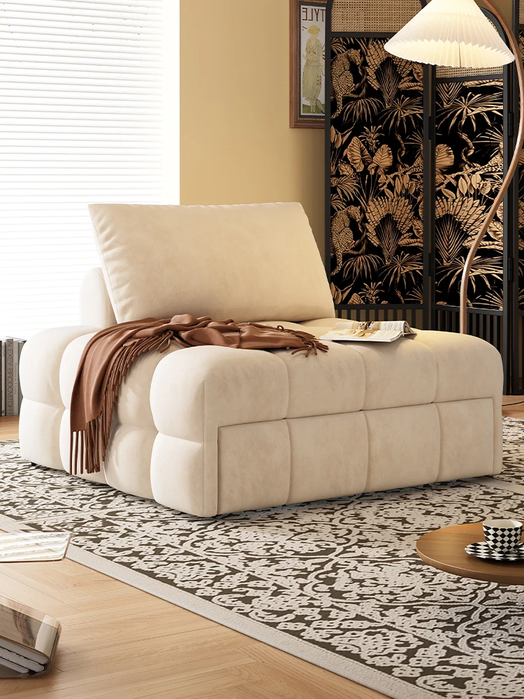 Small unit sofa bed with foldable seating and sleeping