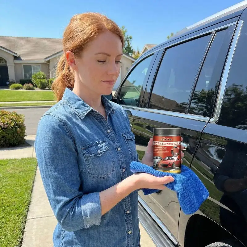 Car  Repairing Paste Kit Paint Safe Gentle Formula Includes Sponge and Cloth for Quick Vehicle Surface Renovation