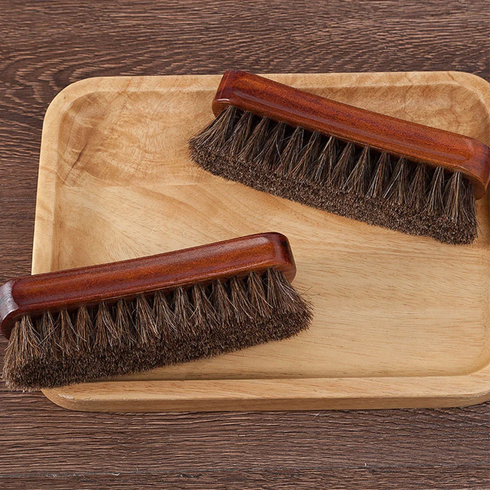 Horse Hair Brush Shoe for Laundry Bristle Polish Shoes Clothes Horsehair Cleaning