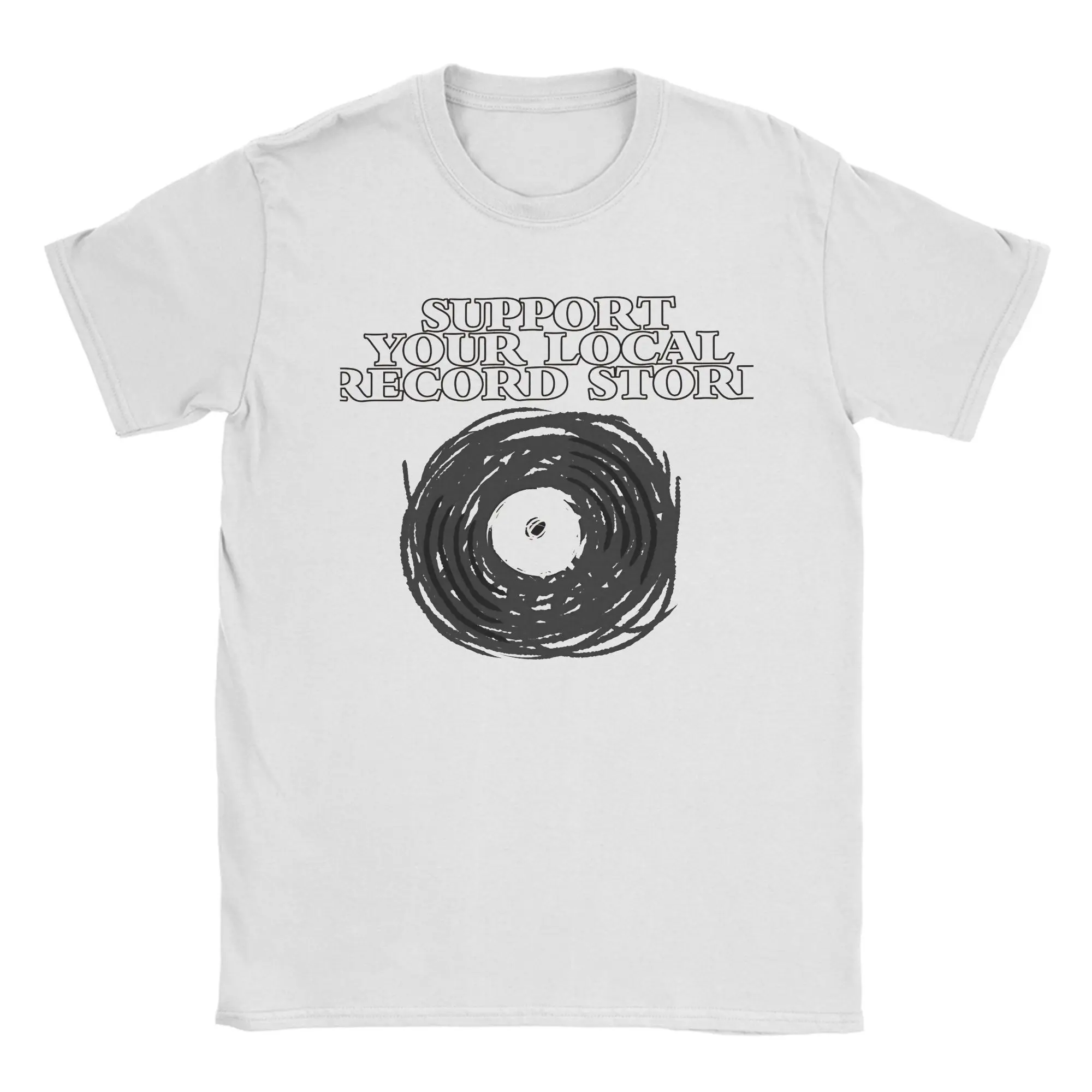 

Men Support Your Local Record Store T Shirt 100% Cotton Clothing Funny Short Sleeve Crewneck Tee Shirt Unique T-Shirts