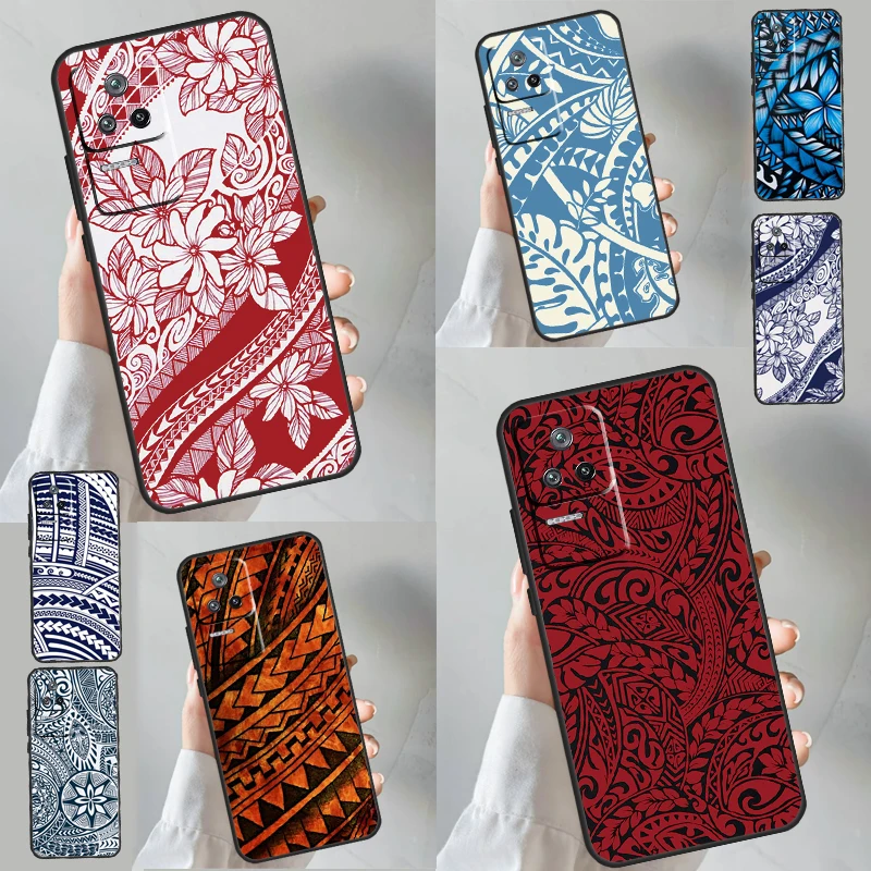 Maori Polynesian Samoan Tribal Case For Xiaomi 13 12 Lite 11T 12T Pro 12X POCO X3 X5 F5 Pro F3 F4 X4 GT M5s Back Cover