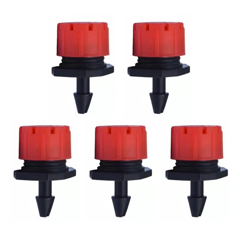 Gocciolatore micro flusso da 5 pezzi per tubo da 1/4 pollice Sistema nebulizzazione per irrigazione da giardino Soluzione irrigazione efficiente