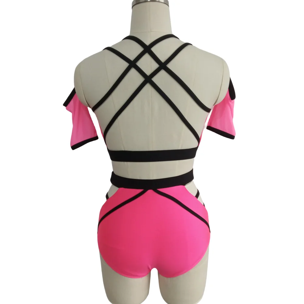 Kindermeisjes Detailhandel En Groothandel Nylon/Lycra Mesh Moderne Dans Ballet Body Suit Training Pak Dansschool Groep Performance