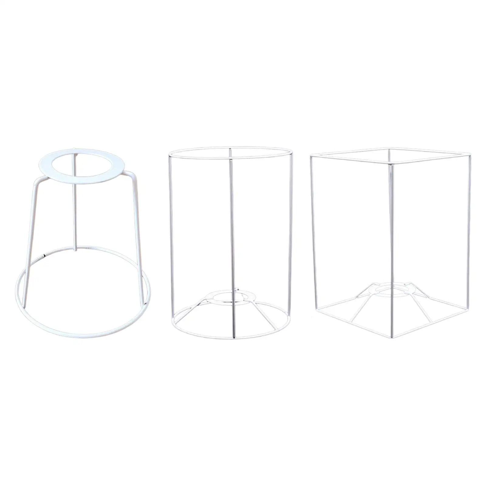 Iron Lampshade Frame Ring Metal Wire Support Stand Light Shade Holder for E27 Table Lamp Bar Restaurant Wedding Party Decor