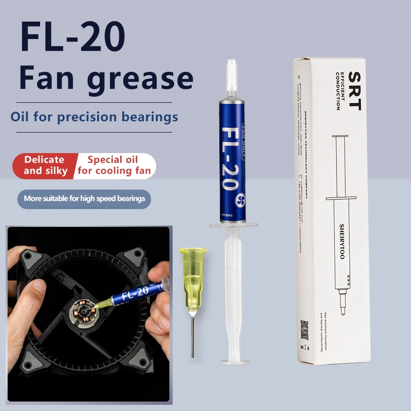 NEEDCOOL FL-20 Special Lubricating Oil for Cooling Fan High Speed Fan Grease Suitable for Various Types of Fan Shaft Bearings