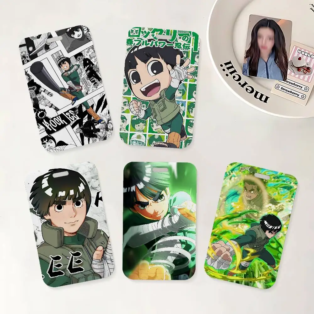 Anime Rock Lee Ausweishalter mit Etui für Büro, Schule, Namenskarte, Ausweise