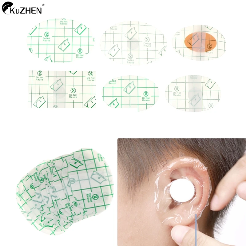 20Pcs Waterproof Ear Protector For Baby Swimming Cover Caps Salon Hairdressing Dye Shield Protection Shower Cap Tool