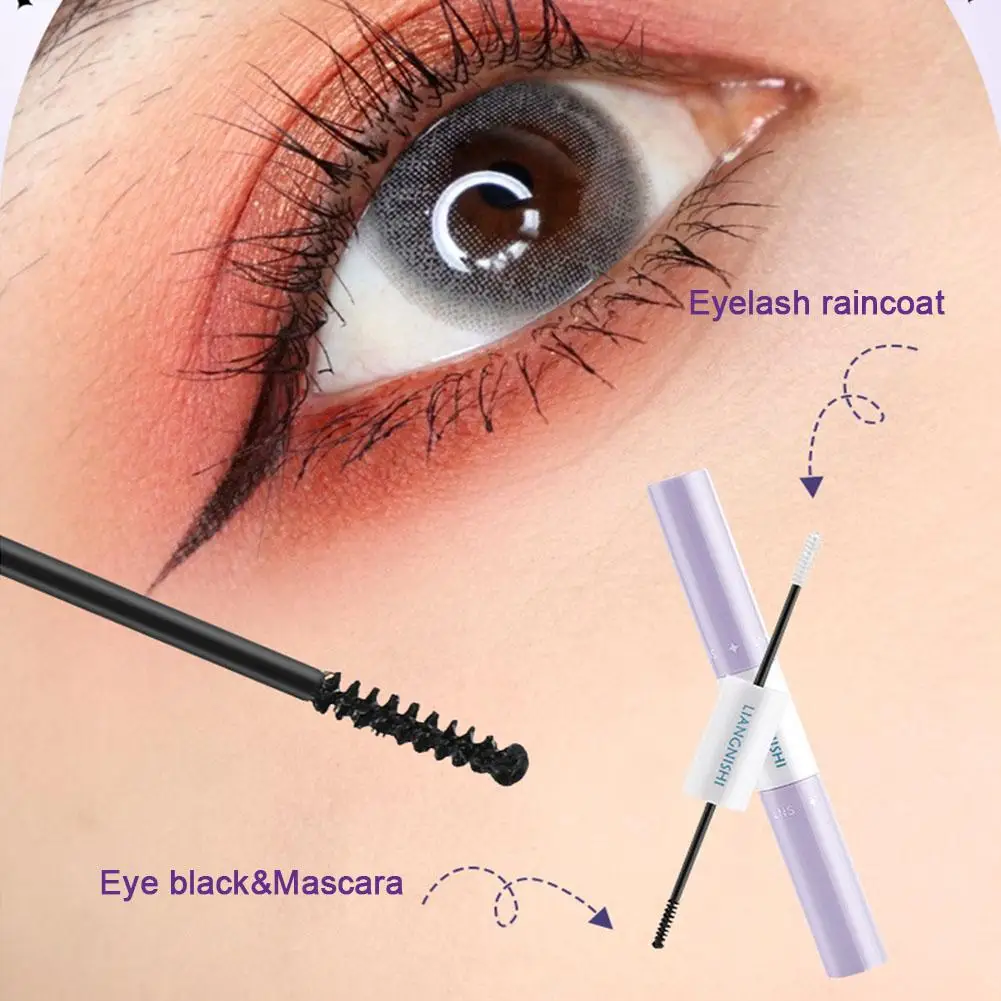 Colla per ciglia a doppia testa Mascara colla per Extension ciglia nere ciglia finte impermeabili Mascara adesivo impermeabile trucco per ciglia