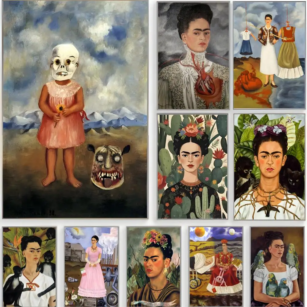 classic artist f-frida kahlo Poster Classic Wall Art  Home Decor  Peel and Stick Unframed