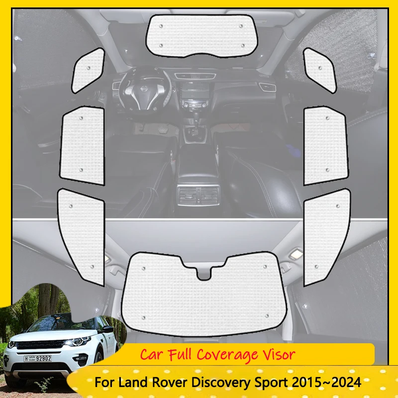 

For Land Rover Discovery Sport L550 2015~2024 2016 2017 Car Anti-UV Windshield Cover Reflective Visors Full Coverage Sunshades