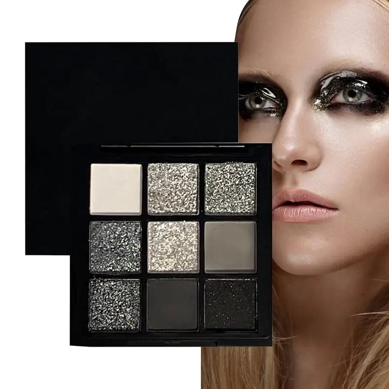 Palette de maquillage pour les yeux Smokey, 12 couleurs, noir, argent, naturel, accessoires de maquillage pour les yeux, entreprise