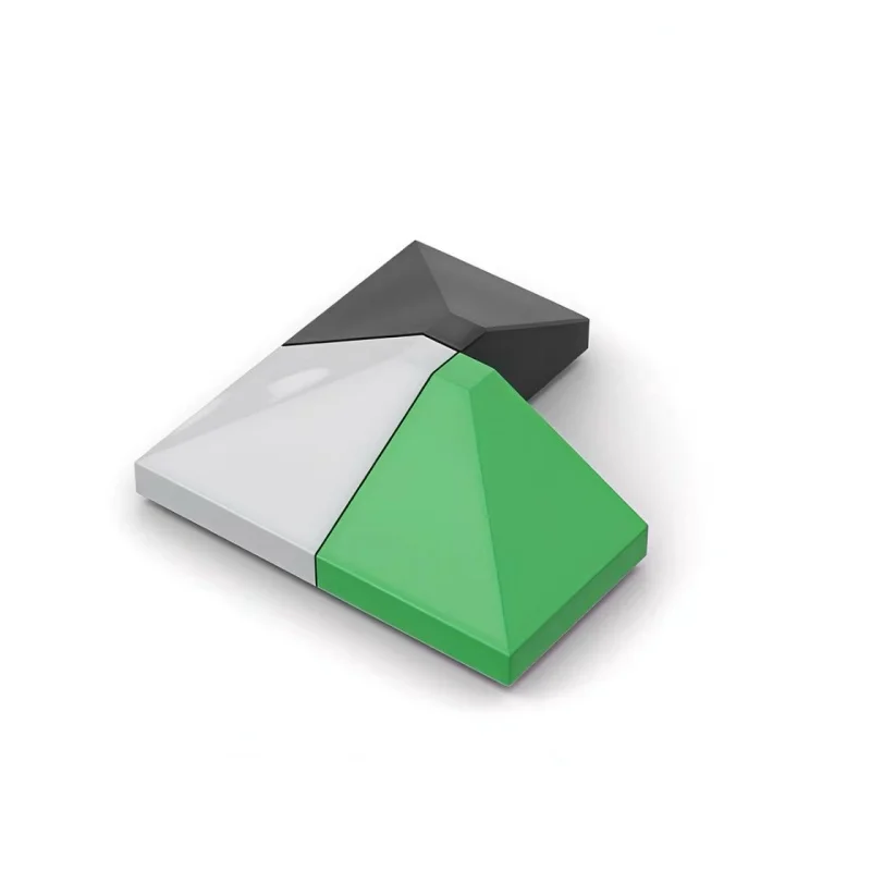 20pcs ROOF TILE 1X1X2/3, OUTSIDE CORNER, NO. 1 Compatible With 7826 MOC Self-Locking Bricks Building Blocks Toys Accessories