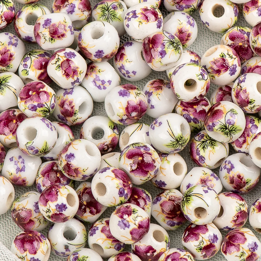 Jingdezhen-ceramic beads for jewelry making, 8 #50PCs, lot of beads, sale by bags, # a401a