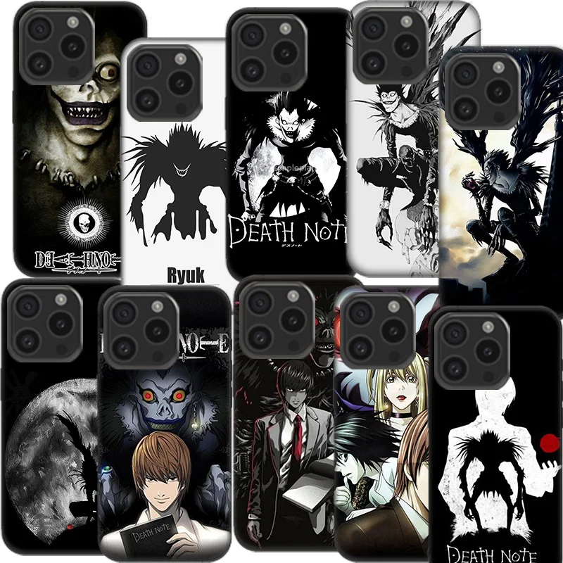 Anime Manga Death Note Ryuk Thriller Clear Phone Case For Aplee iPhone 12 13 Mini 14+ 15 Plus 16 Pro Max Cover 11 Pro X XS Max C