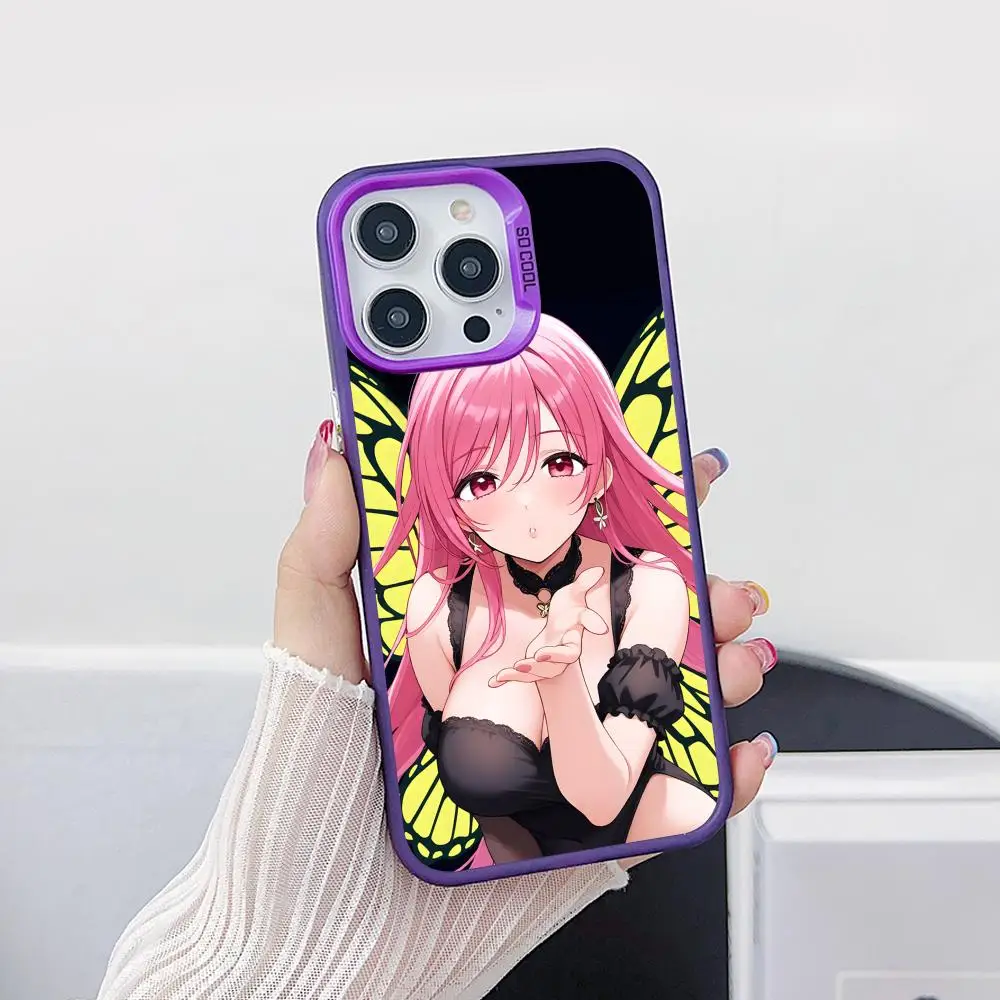

Чехол для телефона Rosario Vampire Moka Akashiya для iPhone 17 16 15 14 13 12 11 X XR XS 8 7 Air Pro Max Plus, фиолетовый полупрозрачный