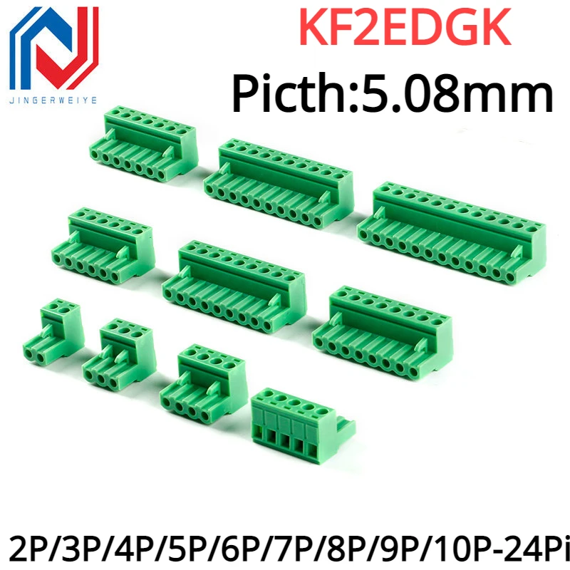 

5PCS 2EDGK 5.08mm TERMINAL BlOCK 2EDG 5.08mm PLUG-IN PCB CONNECTOR 2EDG PCB 2P/3P/4P/5P/6P/7P/8P/9P/10P-24Pin