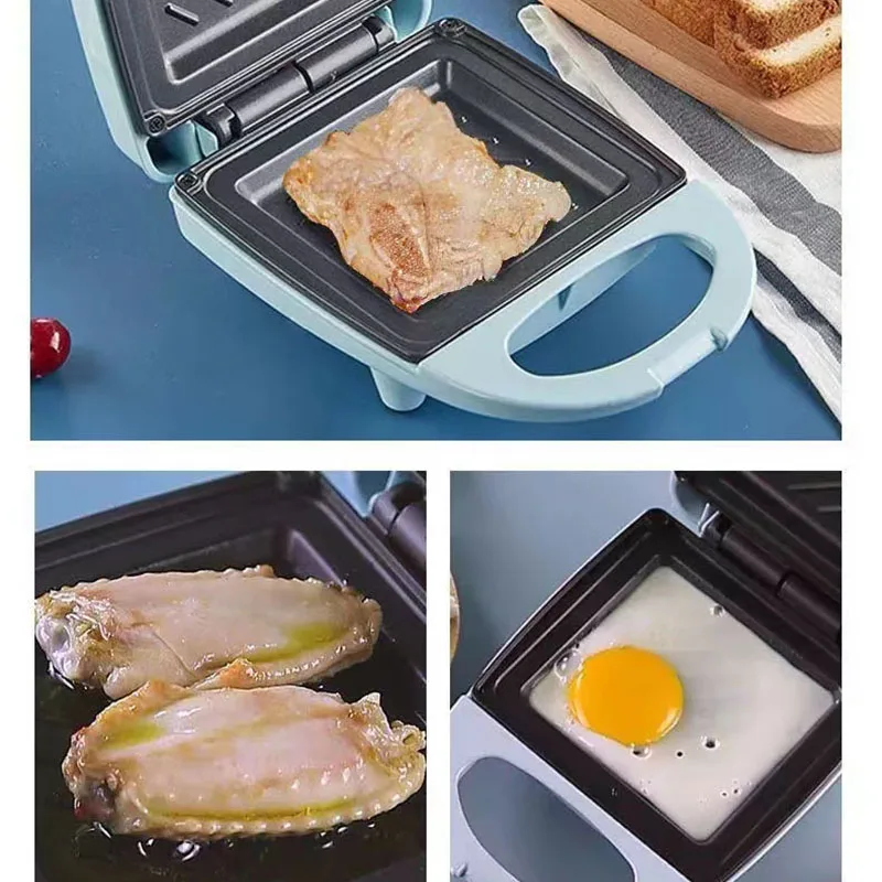 DMWD-Mini Sandwich Maker électrique, poêle à panini, four chauffant, petit-déjeuner léger, petit-déjeuner, omelette aux œufs, JinMuffin, UE