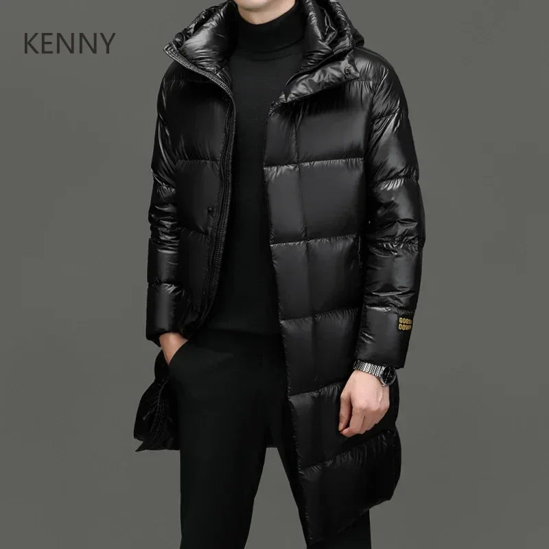 Men's Luxury Down Jacket Men Long Padded Duck Down Padding Male Winter Brand 2024 Warm Winter Men Down Jacket Coats for Men