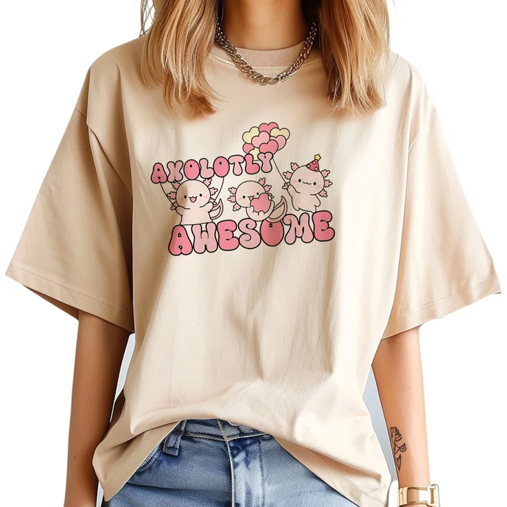 

Axolotl t shirt women designer graphic tshirt girl anime comic streetwear clothes