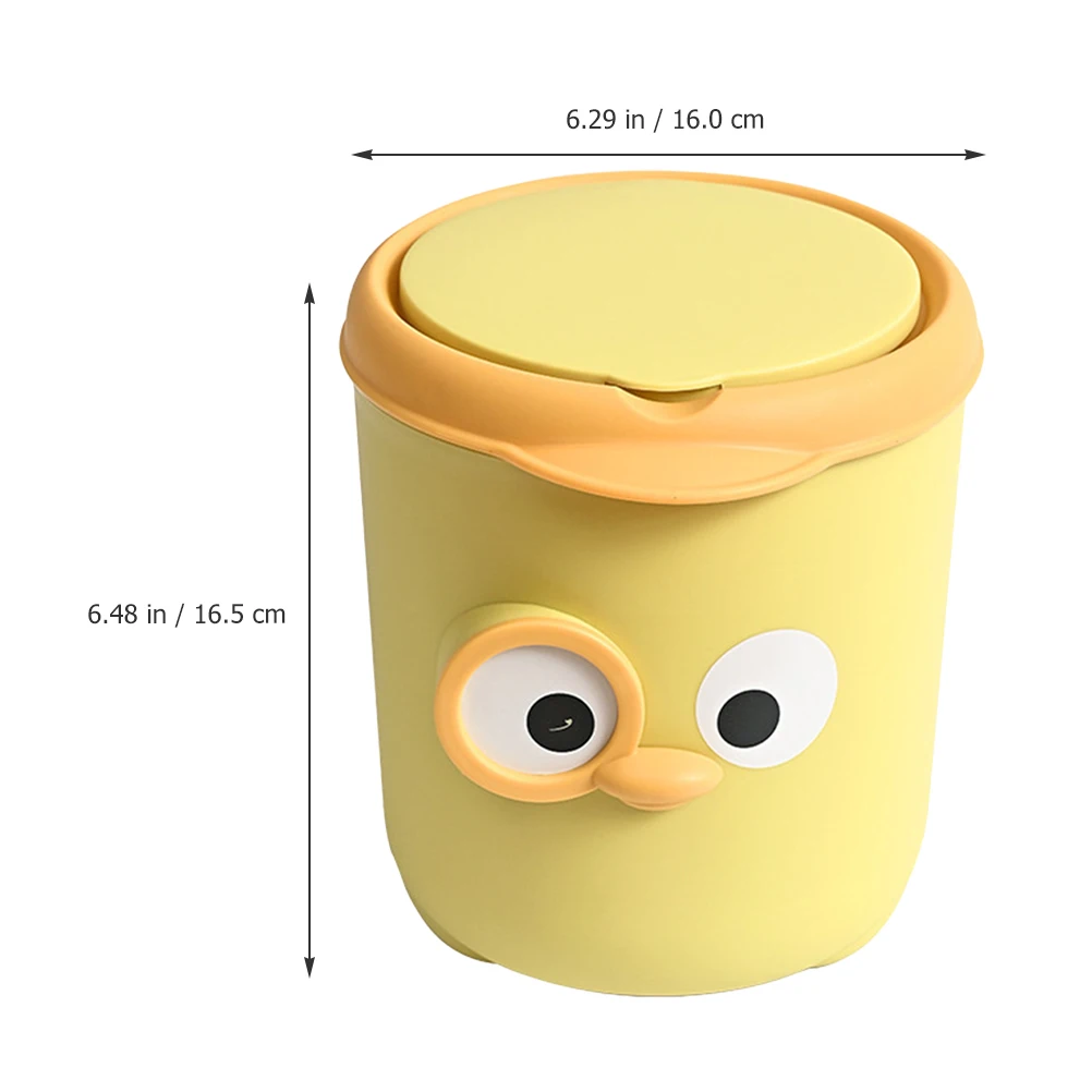 

Flip Trash Can Small for Office Mini Cans Trashcan with Lid Garbage Container Bin