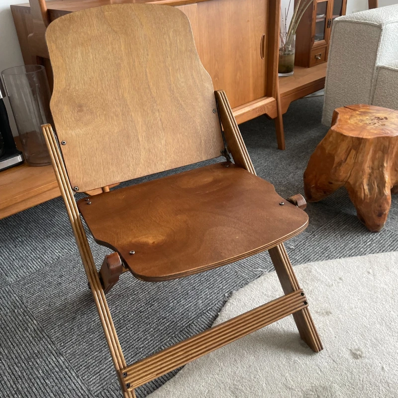 Solid Wood Folding Garden Chair, Outdoor Portable Camping Cadeira de jantar, Varanda Vintage Chaise De Jhump, Mobília do pátio, WK50GC