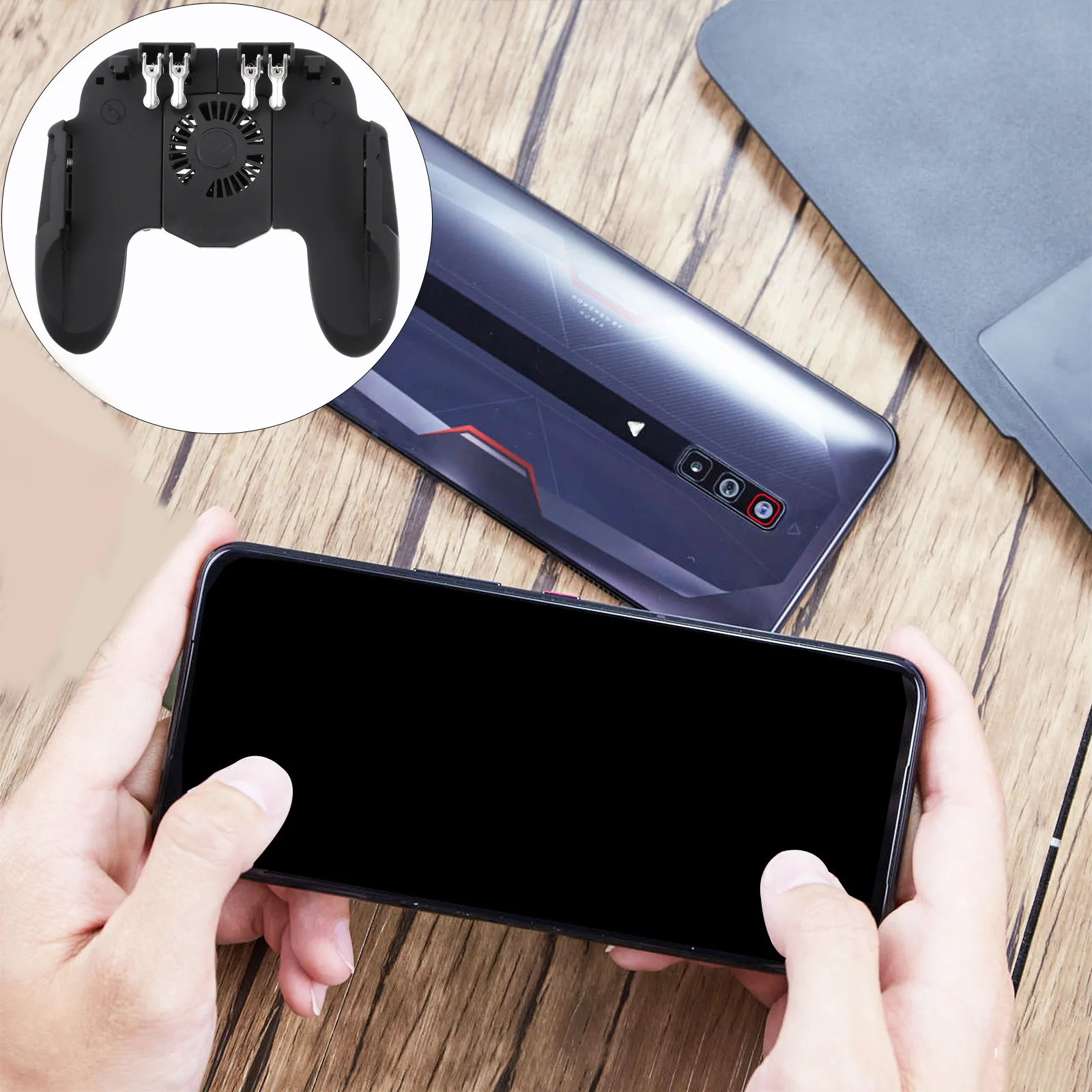 

Mobile Game Controller 6.5 Inch Adjustable Phone Game Assist Anti-Slip Grip For Cellphone Multi-Function Gamepad Handle