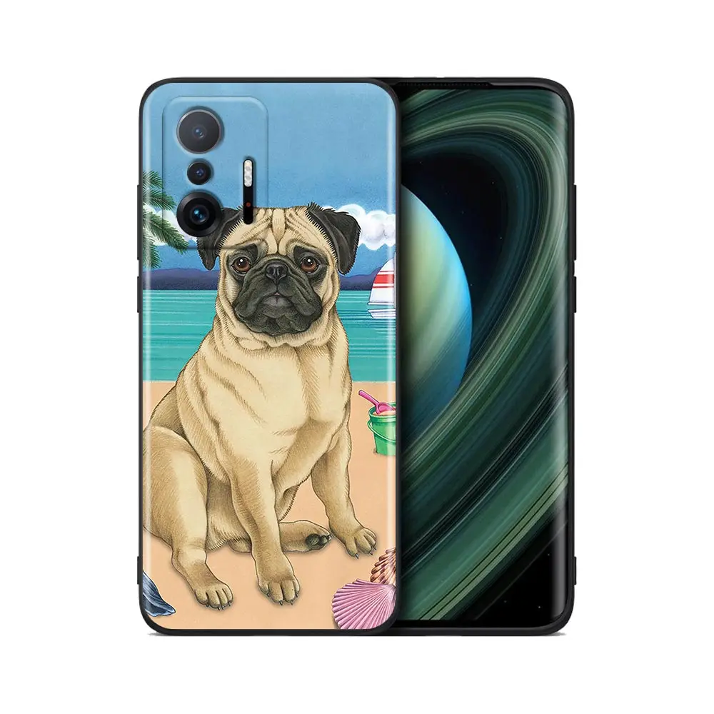 Coque For Xiaomi Mi 11T 11X 11 Lite 5G NE 12 Poco X3 M3 F3 M4 Pro Cases Fundas Shell Cover Funny Pug Dog Bulldog Animals