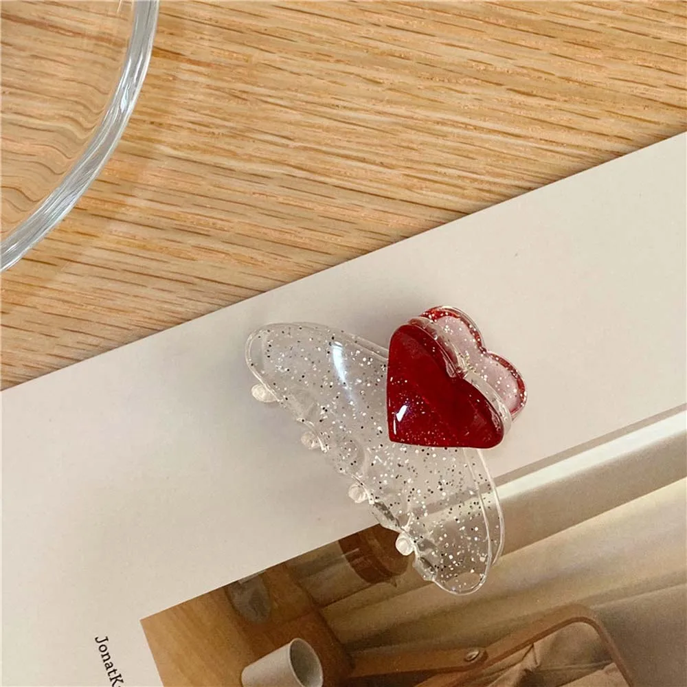 

Cute Simple Love Women Medium Fashion Barrette Hairpin Acrylic Hair Claw