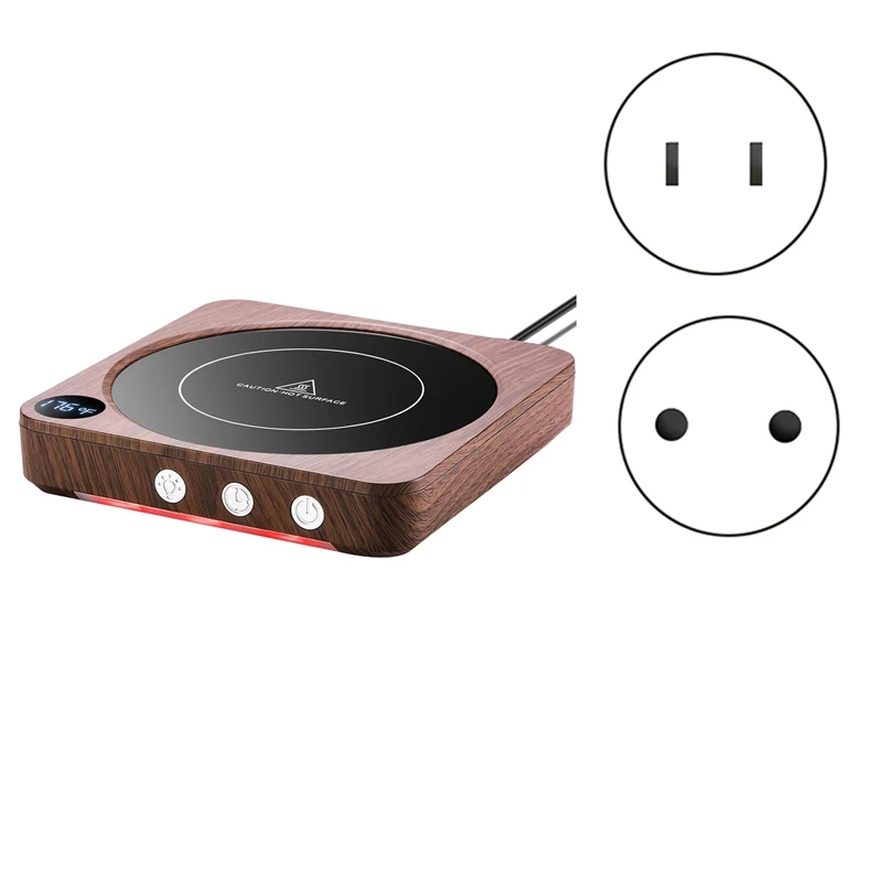 Scalda tazza-scalda tazza da caffè 36W per scrivania con Display della temperatura, spegnimento automatico 2-12 ore, scaldacandele in legno 15X15Cm