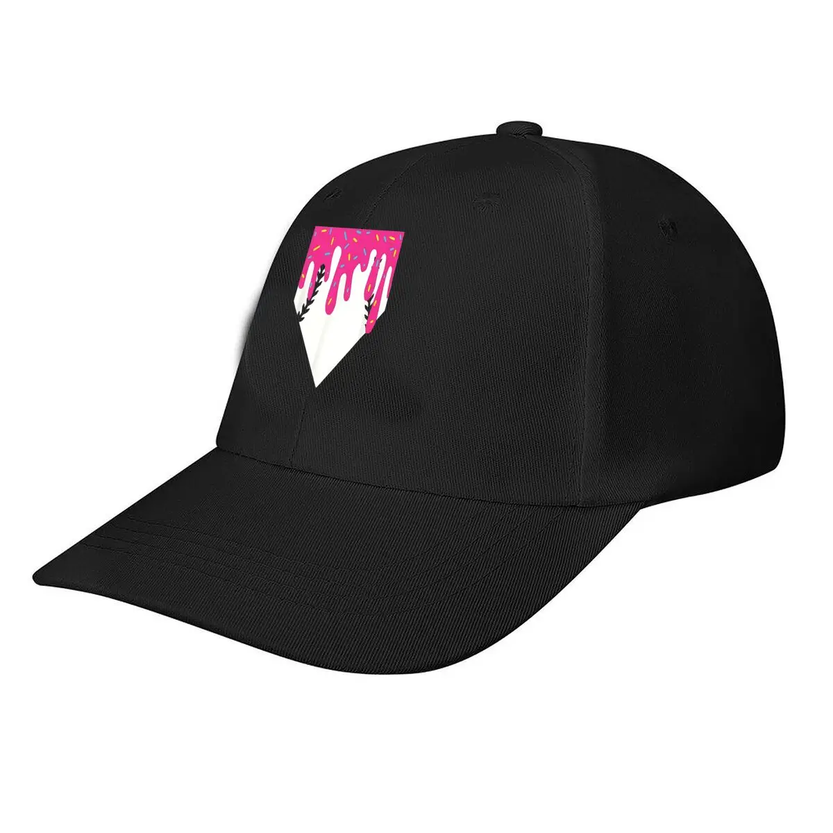 Black s Baseball Diamond Drip Sprinkle Graphic Baseball Cap Fashion Men Sunhat Women's Outdoor Sports Snapback Cap