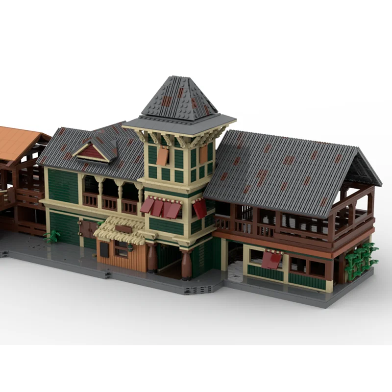 Cidade rua vista modelo moc blocos de construção selva navio cruzeiro casa modelo tecnologia tijolo diy brinquedo construção presentes do feriado