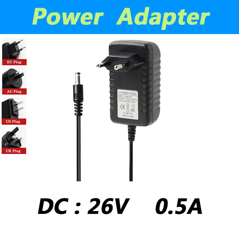 LAIMAIECO 26V 0.5A DC Adapter Power Supply DC3.5*1.35MM Charger SMPS EU US UK AU Plug