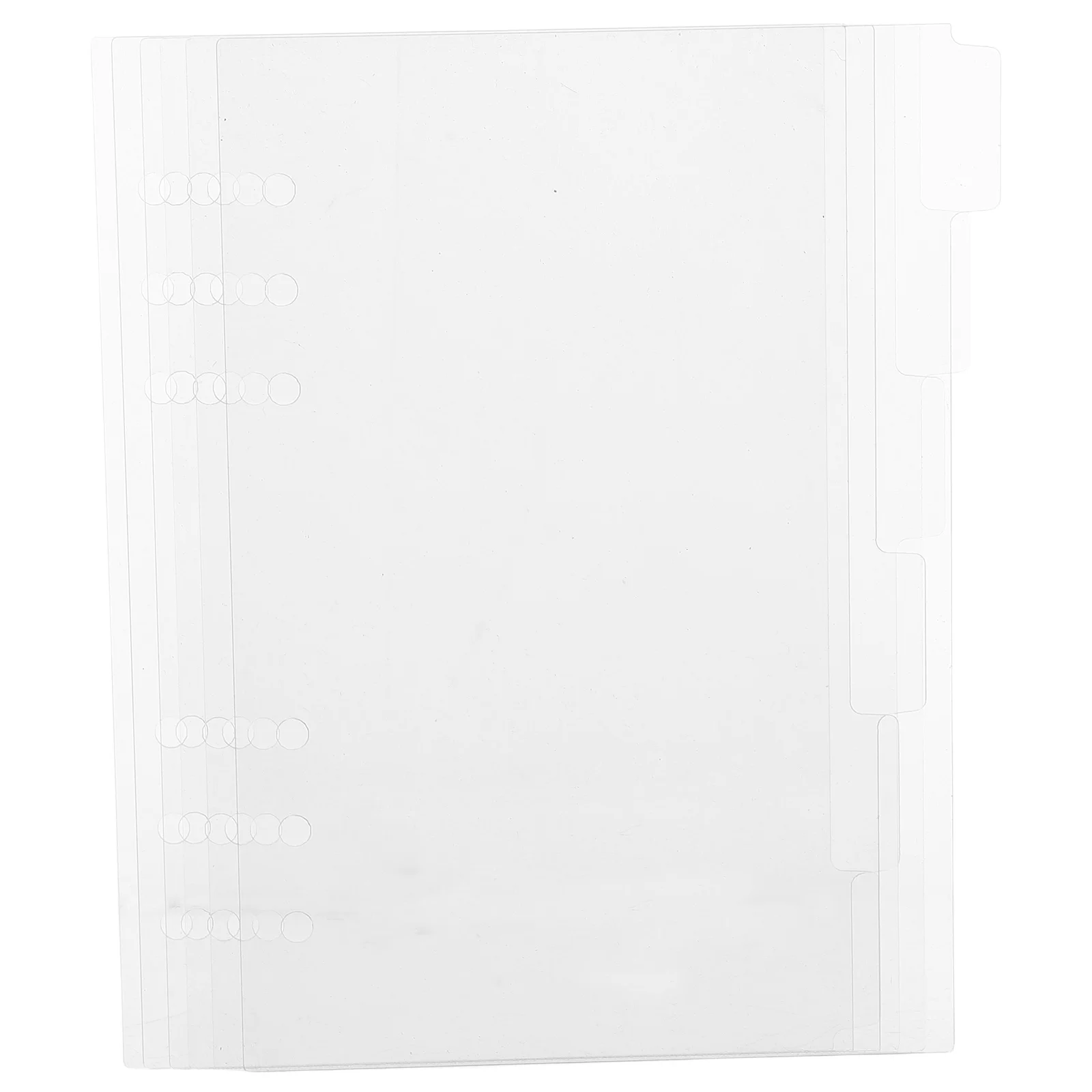 Clear Acrylic Binder Cover 6pcs Replacement Inserts for Planner Journal Notebook A5 Transparent Refillable Divider Protector