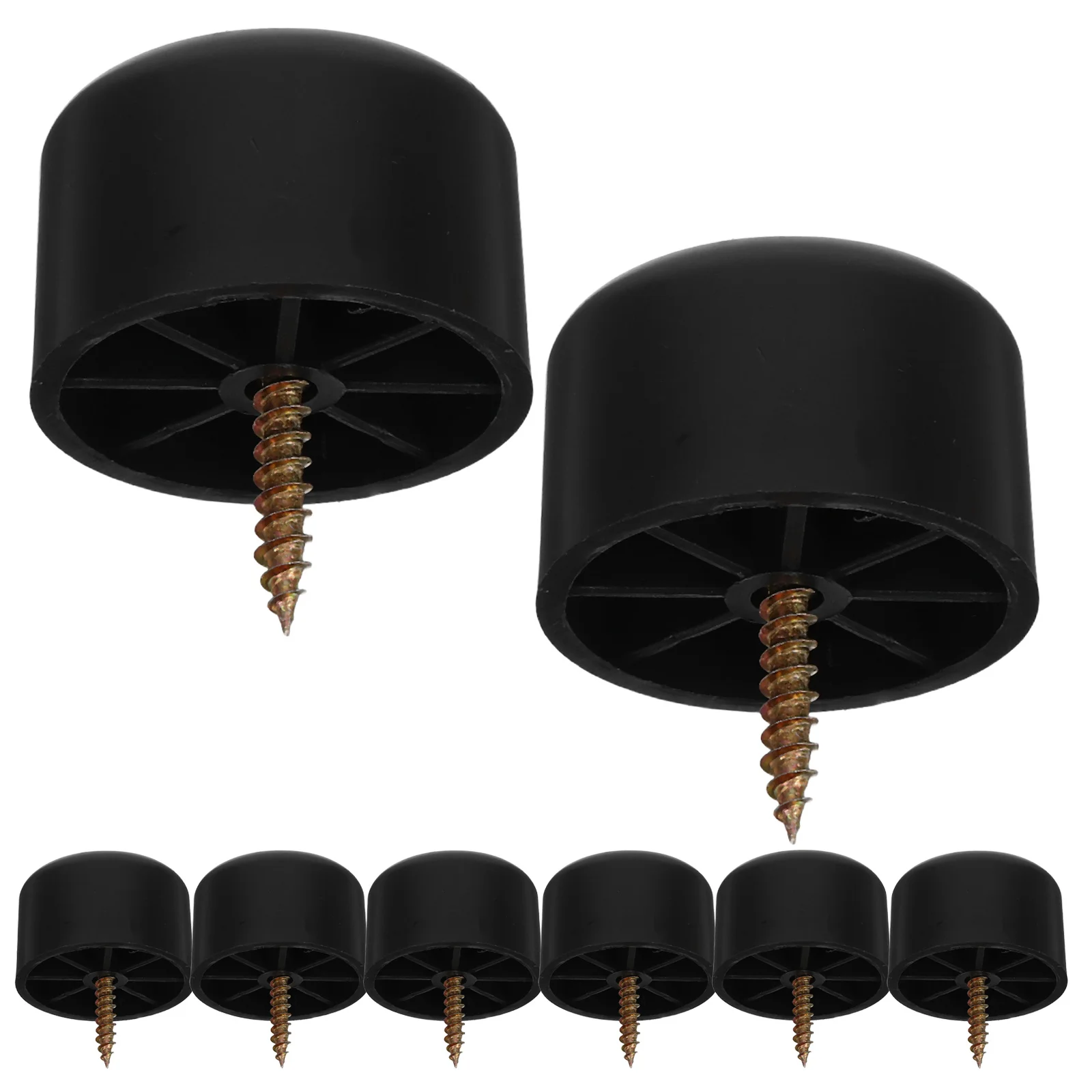 8Pcs Round Plastic Sofa Legs Durable Furniture Feet Replacement Nonslip Base for Cabinet Couch Table Stool Legs image 4