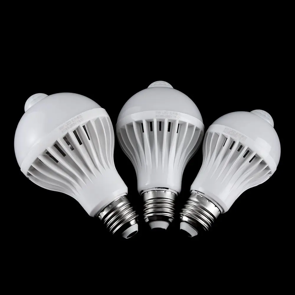 5W/7W/9W High Sensitivity Energy-saving White PIR Infrared Motion Smart Bulb Sound Sensor LED Light