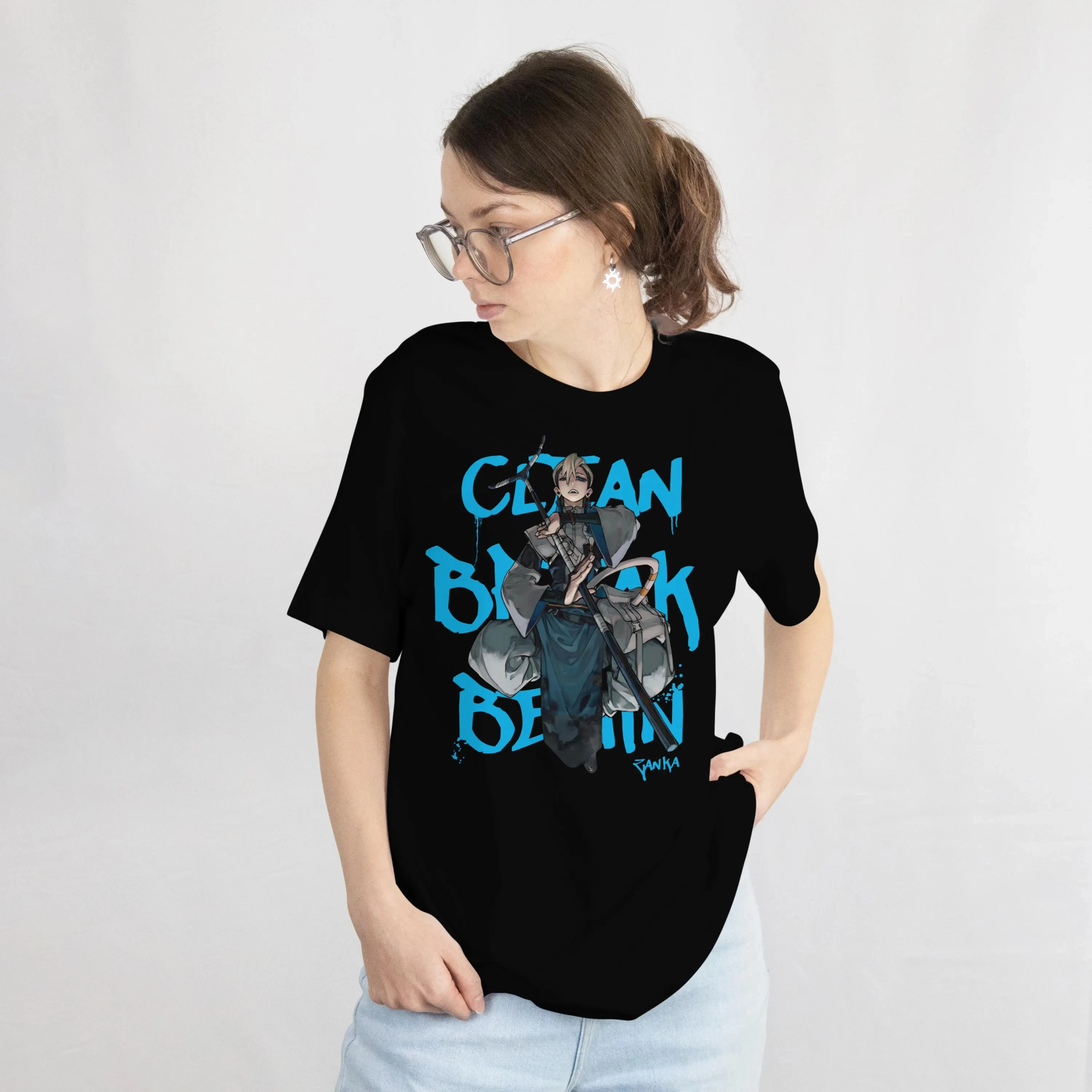 Zanka Nijiku Gachiakuta camiseta equipo Akuta limpiadores Anime Manga camiseta mujeres hombres de gran tamaño calle manga corta Mujer ropa masculina