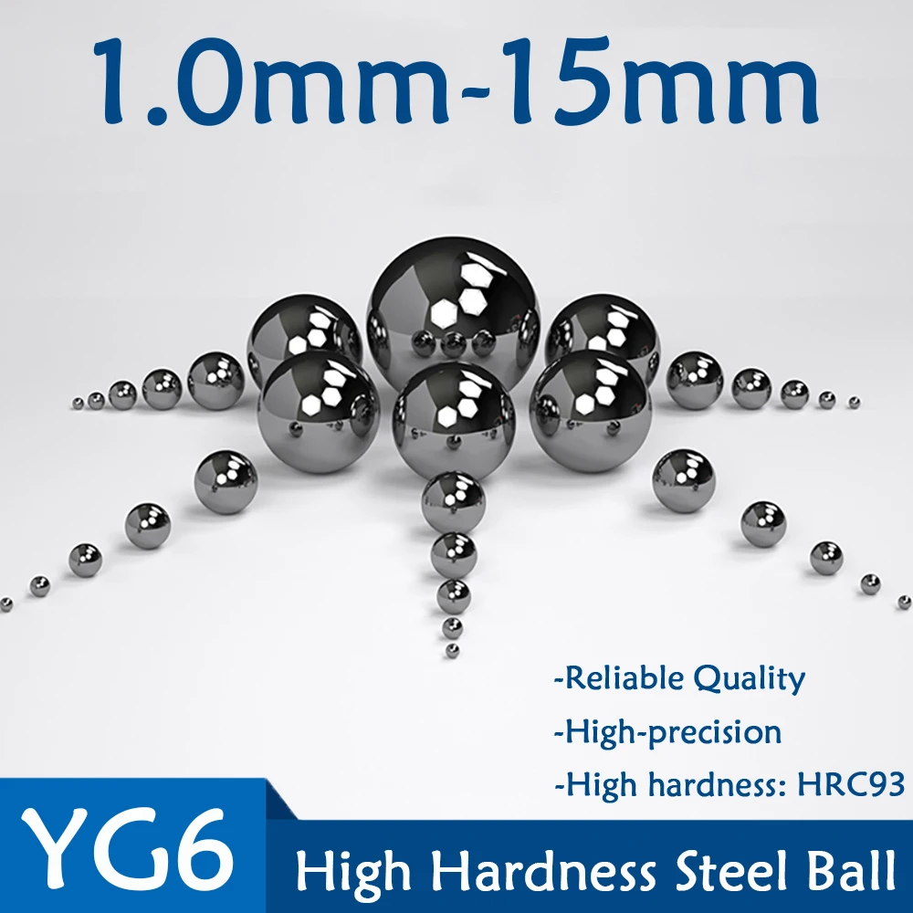 

1-50Pcs YG6 YG8 Carbide Ball Steel Ball 1mm-15mm High Precision Bearing Ball Solid Round Bead For Squeezing Punching Holes