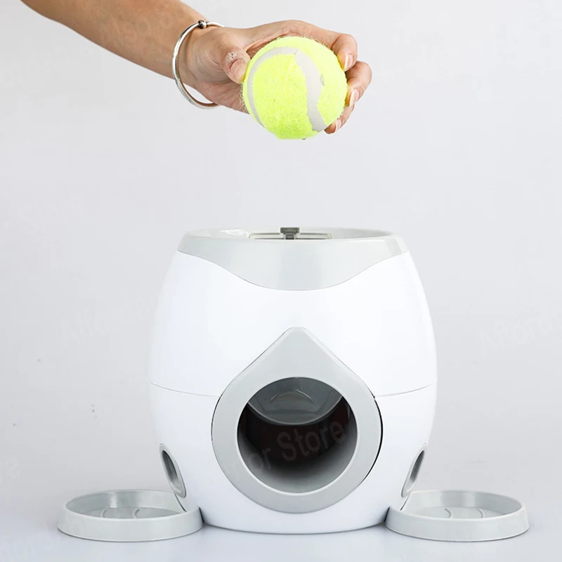 Pet Ball Launcher Toy Dog Tennis Food Reward Machine Thrower Interactive Treatment Slow Feeder Toy Suitable For Cats And MJ72810