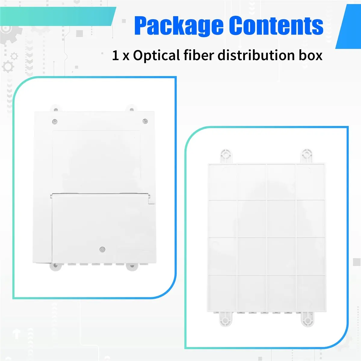 

Стабильная распределительная коробка оптического волокна. 8-ядерная настенная распределительная коробка оптического волокна для внутреннего и наружного использования.
