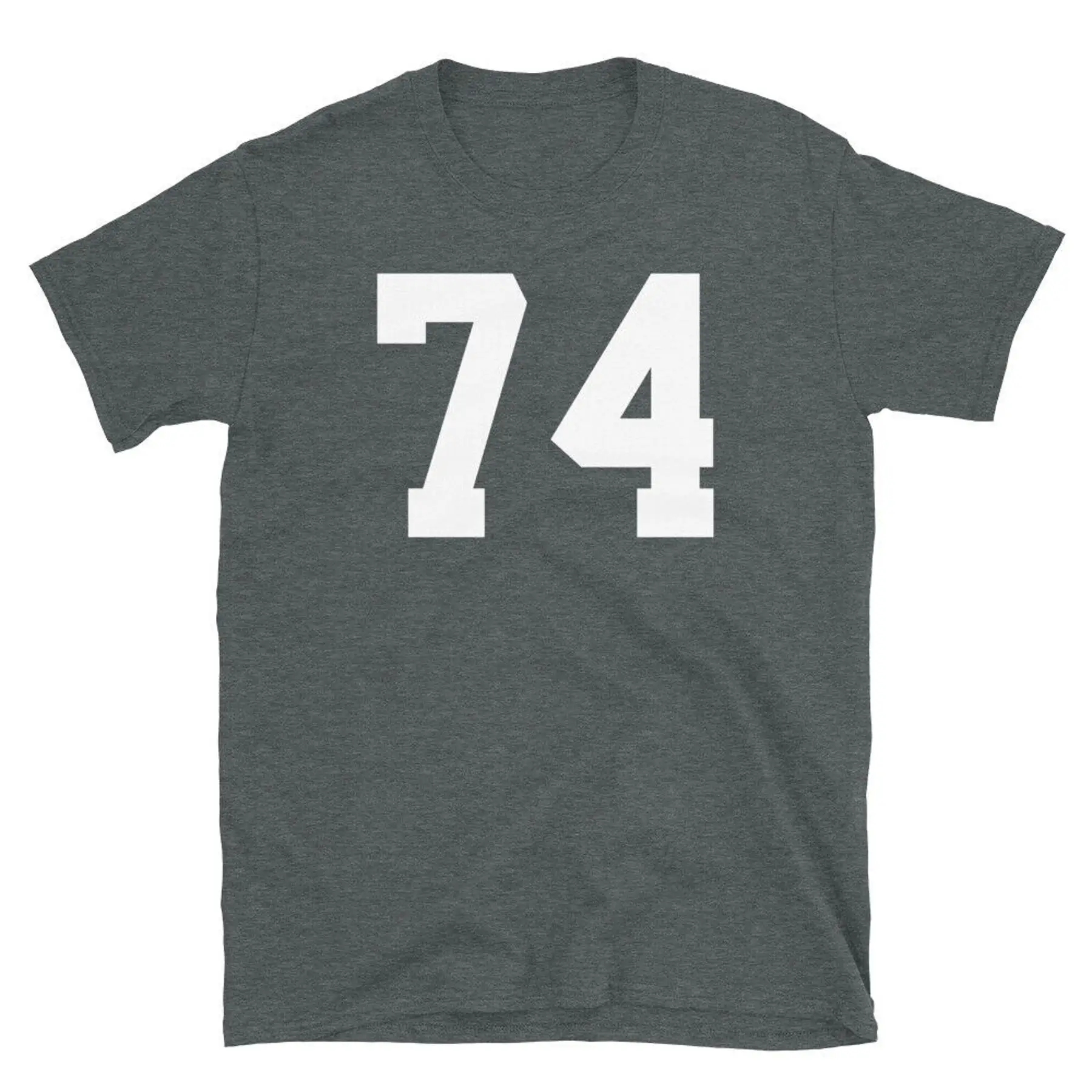 

Командная форма Джерси номер 74, университетская футболка унисекс с короткими рукавами на день рождения