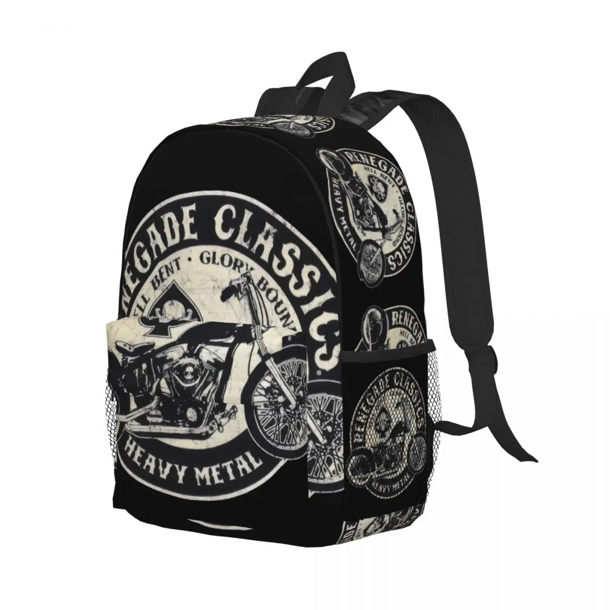 Glory Bounds Motorcycle USA Heavy Metal Backpack Middle High College School Student Bookbag