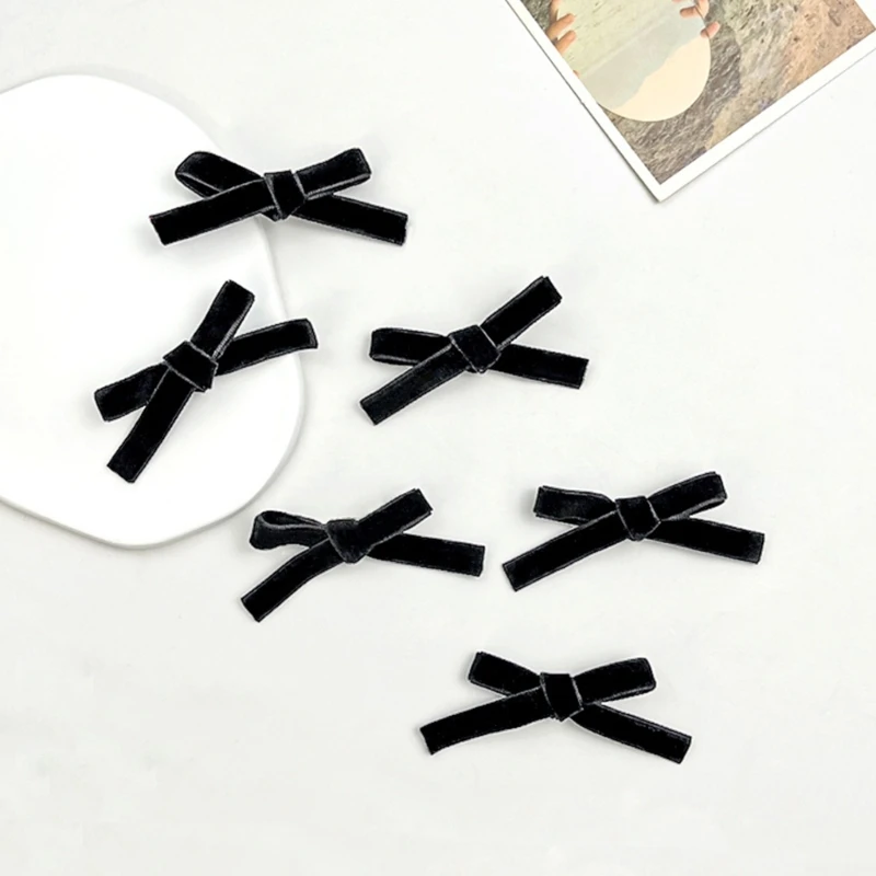 50JB 6pieces Mini Bowknot Hairpin Girls Taking Photo Braids Ponytail Hair Clip